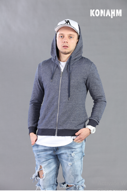 Original Zipped Hoodie - Jean Blue | Konahm