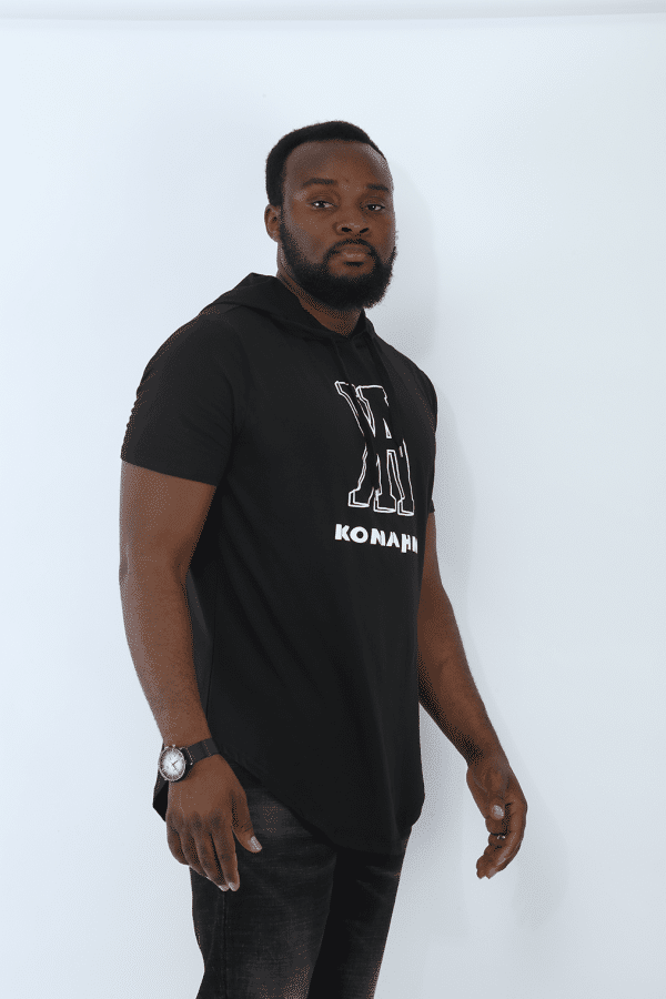 AK Short Sleeve Hood t shirt - Black