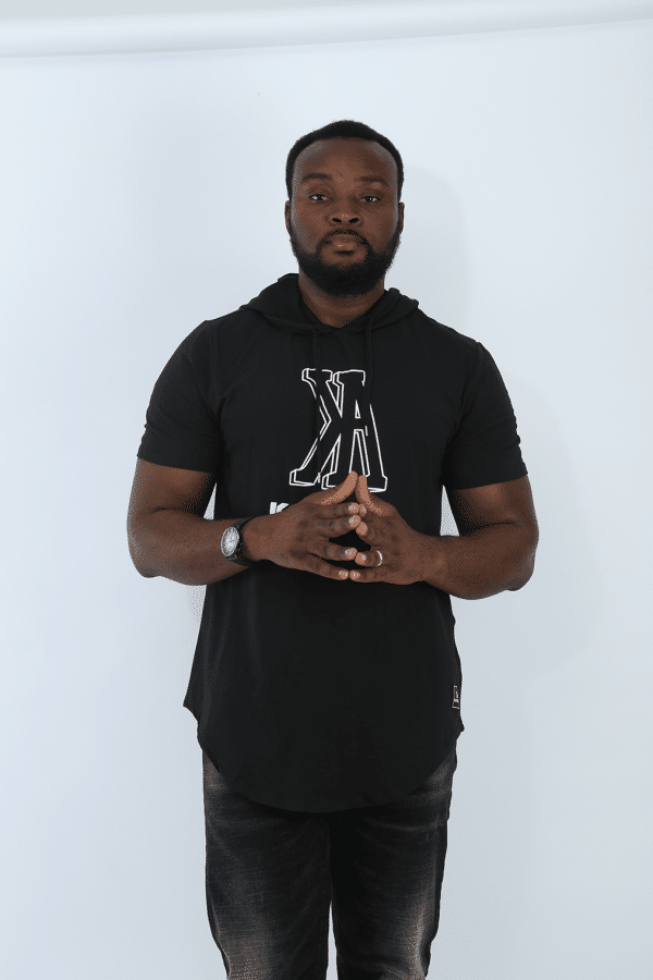 AK Short Sleeve Hood t shirt - Black - Image 2