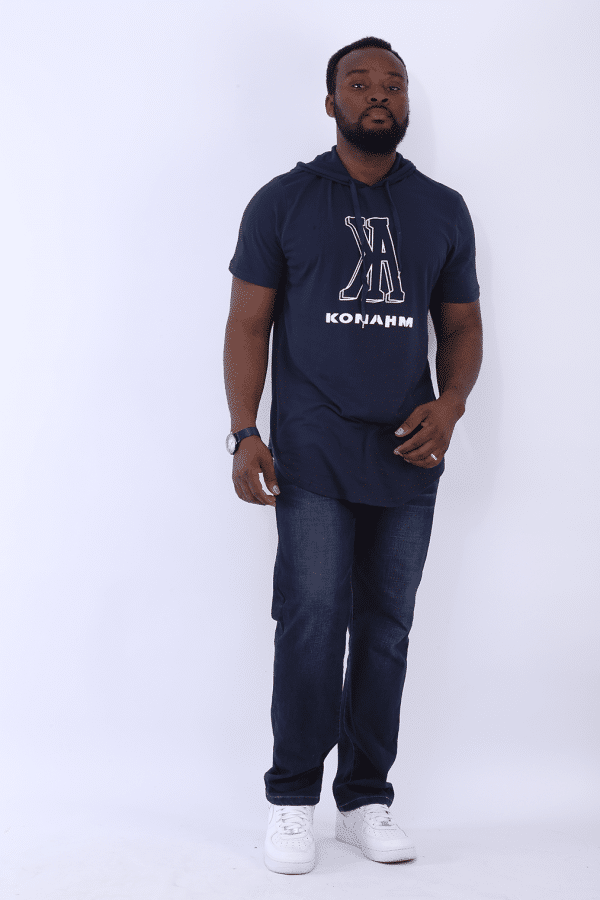 AK Short Sleeve Hood t shirt - Navy - Image 4