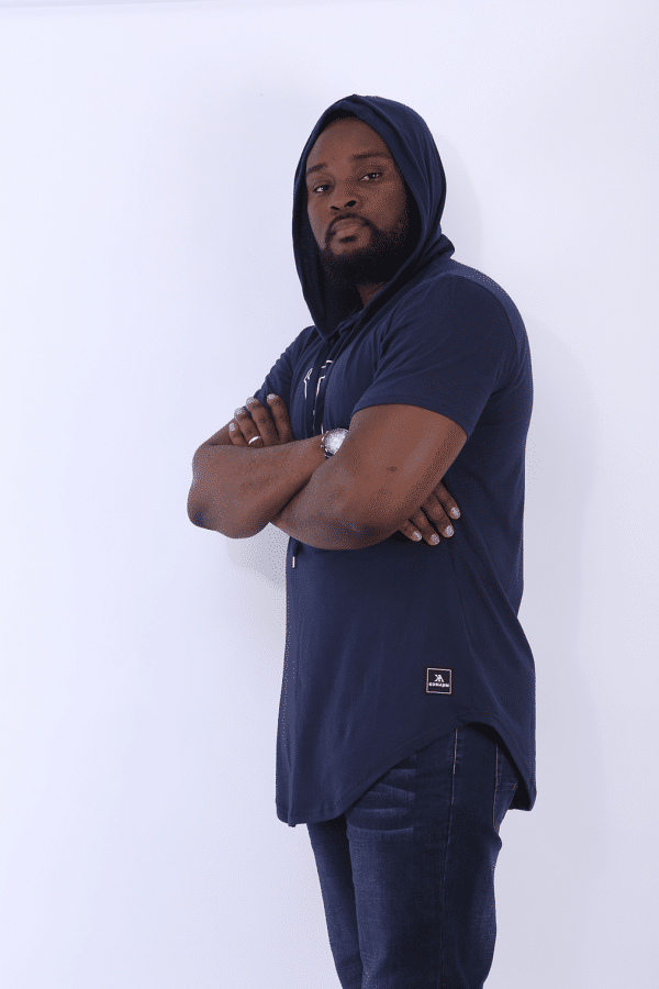 AK Short Sleeve Hood t shirt - Navy
