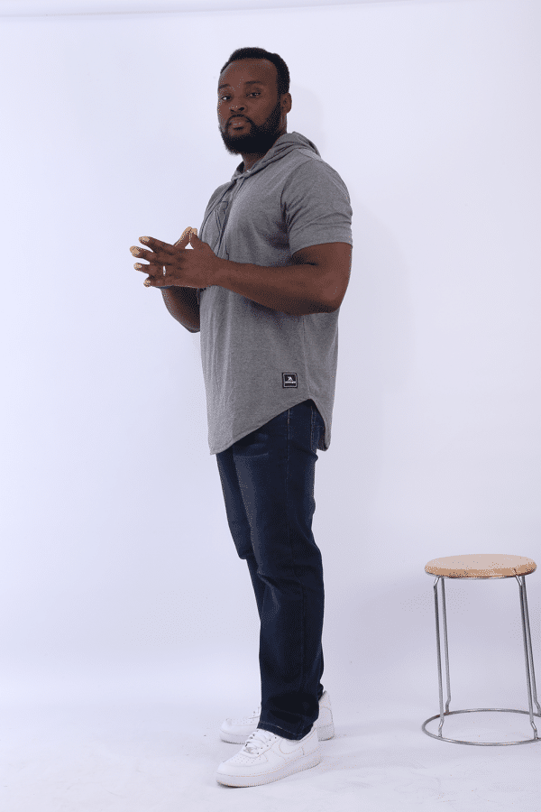 AK Short Sleeve Hood t shirt - Grey - Image 2