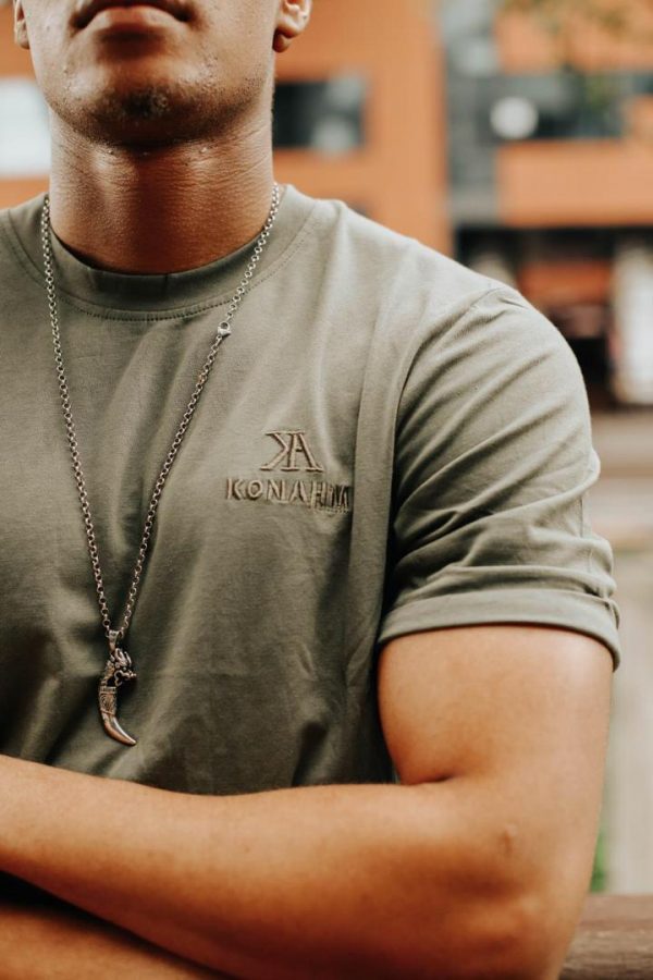 Zipped sided t-shirt - Native Green - Image 2