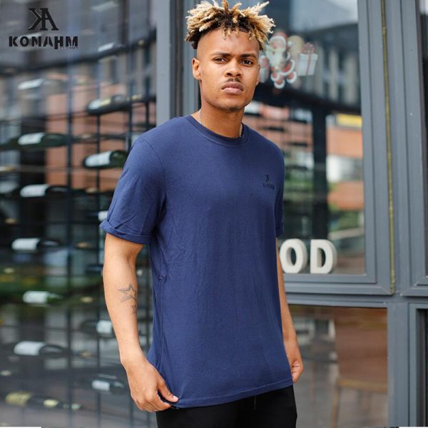 Zipped sided t-shirt - Navy - Image 2