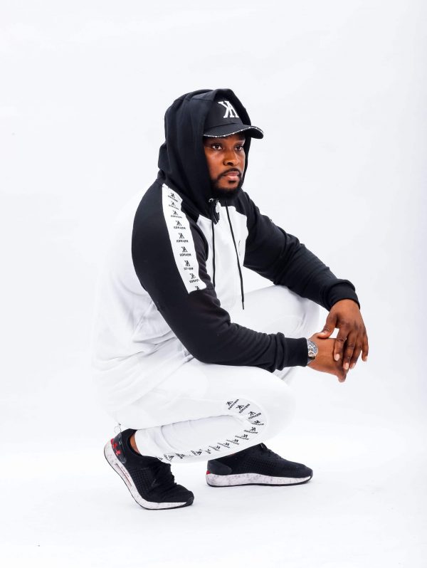 Konahm classic cotton tracksuit - White/Black - Image 7