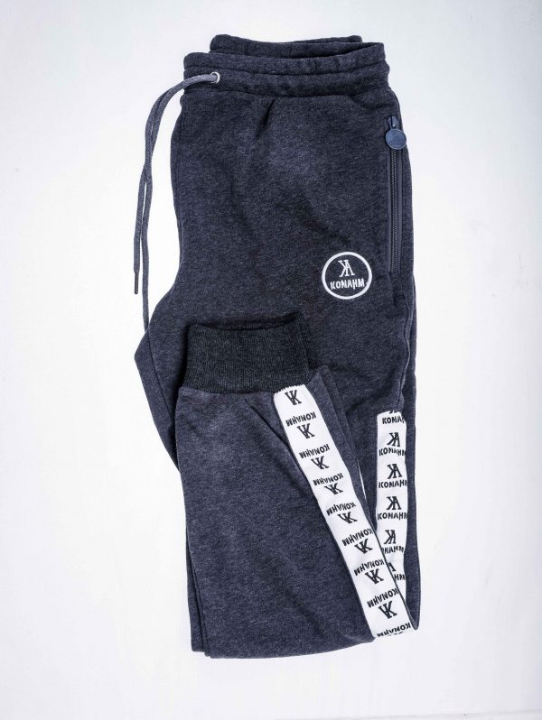 Konahm classic cotton tracksuit - Grey/White - Image 5
