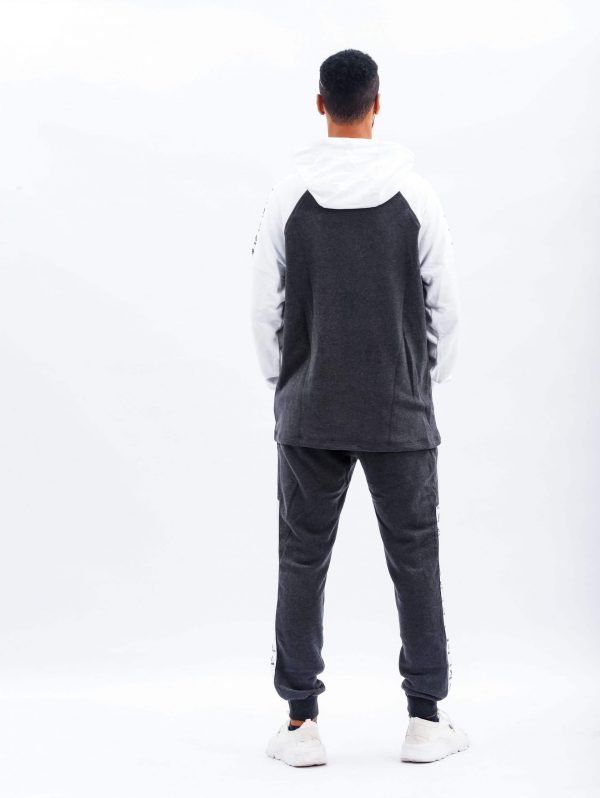 Konahm classic cotton tracksuit - Grey/White - Image 3