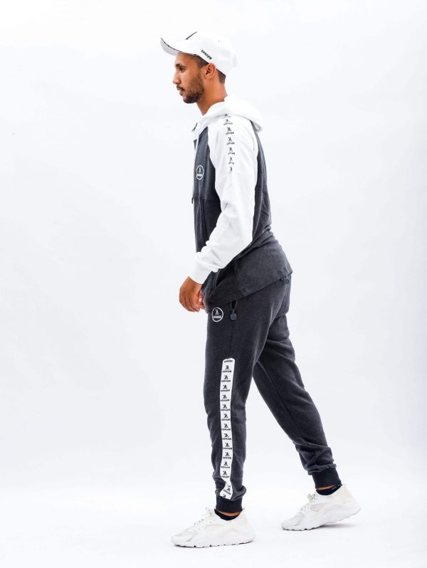 Konahm classic cotton tracksuit - Grey/White - Image 2