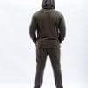 Taped Zip through Hoodie - Military Green - Image 4