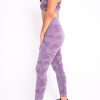 camouflage leggings in purple