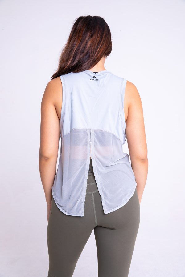 grey training tank top