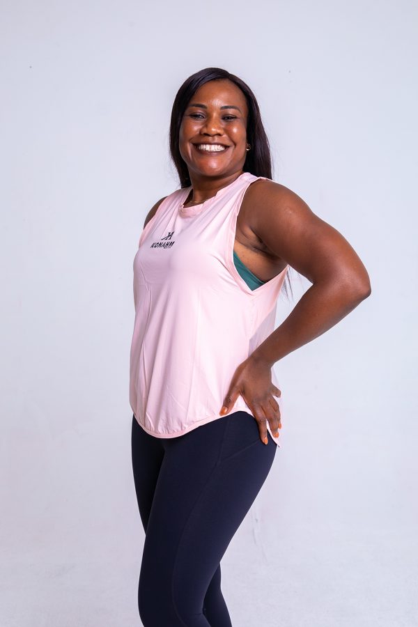 Konham blush training tank in pink