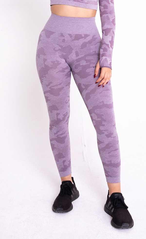 purple camouflage leggings