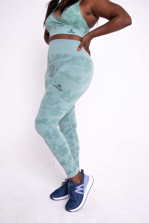 Konahm Camo Train – Leggings light green - Image 2