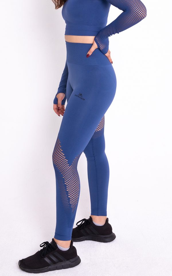 blue mesh legging - product page