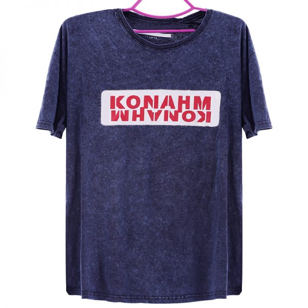 Konahm Stone Washed Tee - Navy