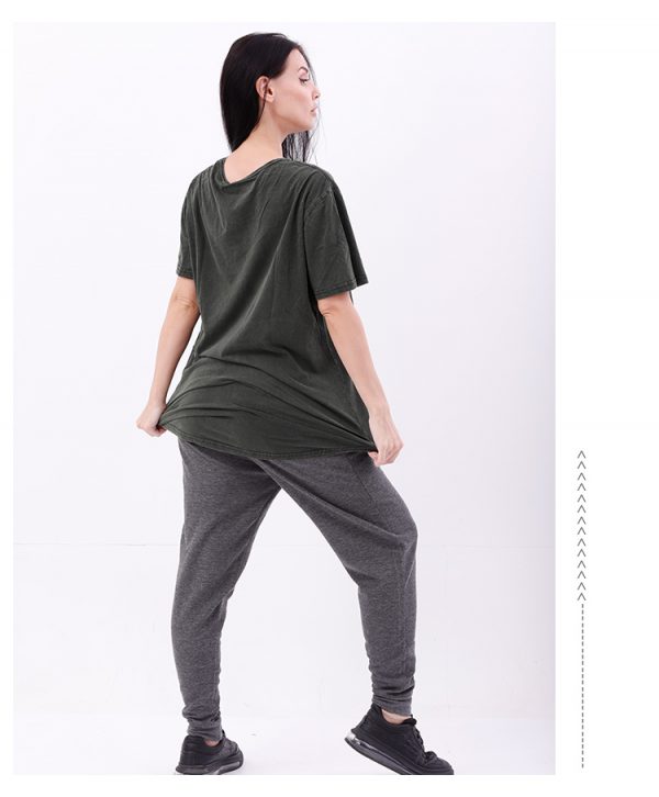 Konahm Stone Washed Tee - Green - Image 4