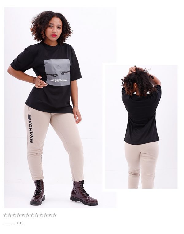 cotton t-shirt on women