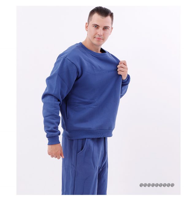 Unisex Blue Crew Neck Sweater