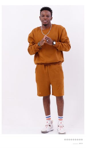 brown sweater on men