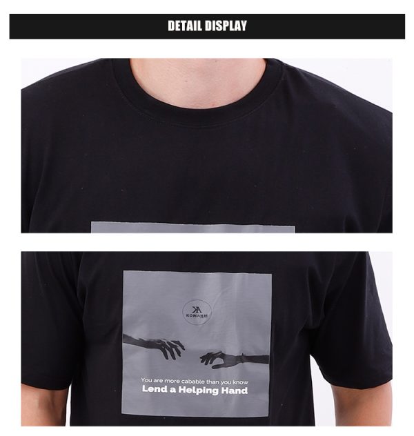 men black tees detail