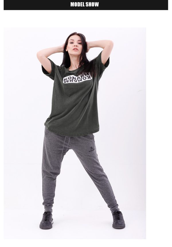 Konahm Stone Washed Tee - Green - Image 2