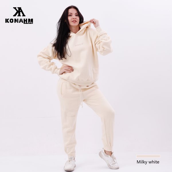 Comfortable beige unisex hoodie