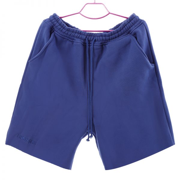 unisex blue sweat short