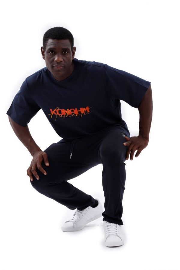 Konahm Cursive Print - Navy - Image 2