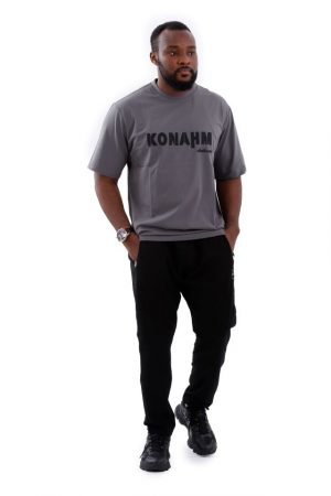 Grey crew neck T-shirt
